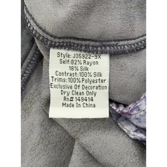 Johnny Was Azure Velvet Relaxed Dress Purple Embroidered Boho Womens Size 3X NEW - Picture 9 of 9